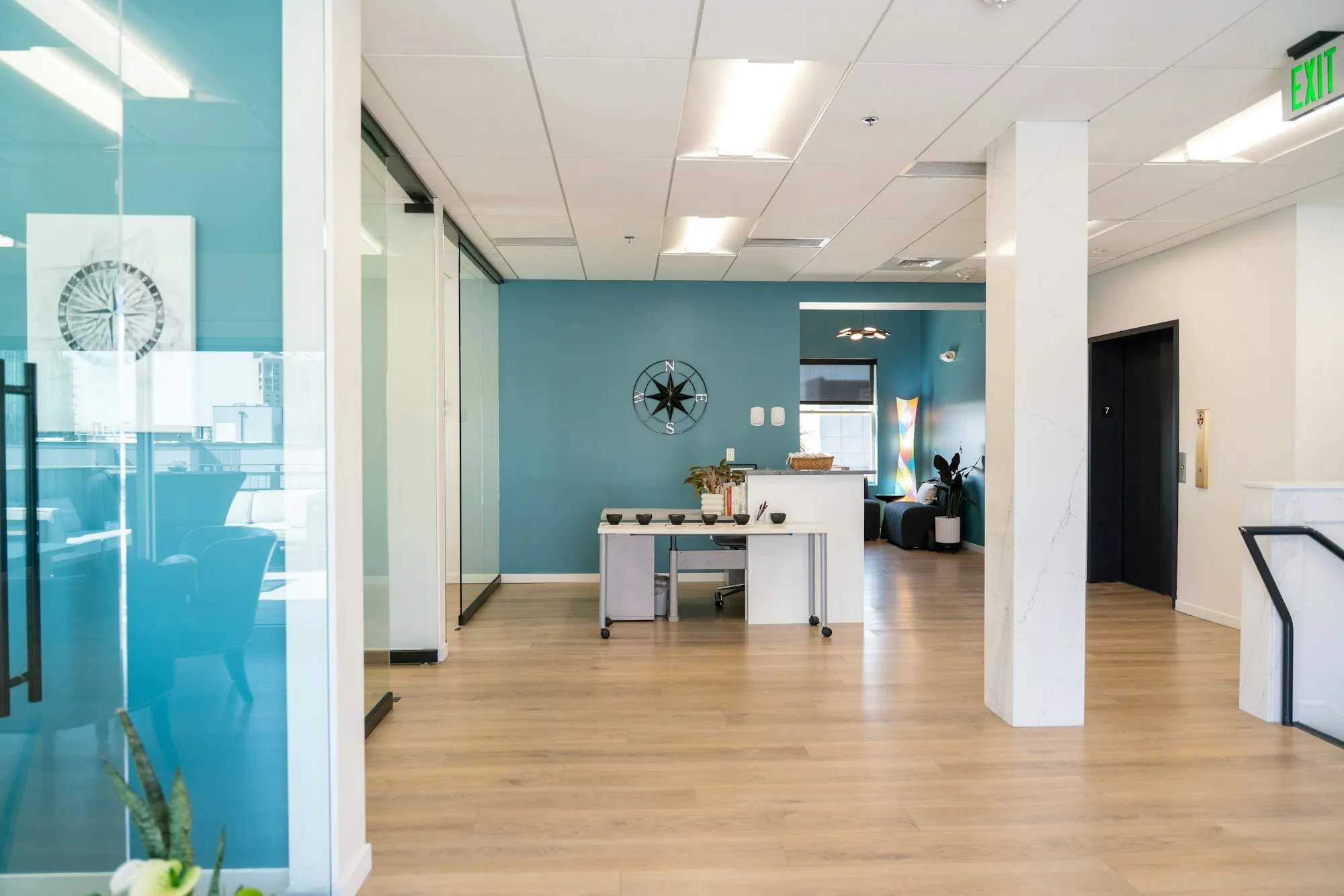 A bright modern dental office interior
